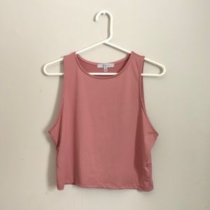 Gaze High Neck Blush Pink Crop Top